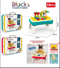 Blocks Creative Table | Building Blocks Table | Drawing Board