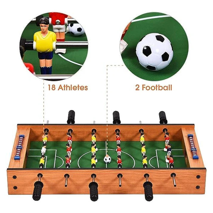 Portable Wooden Mini Table Football Game | Multiplayer Game 