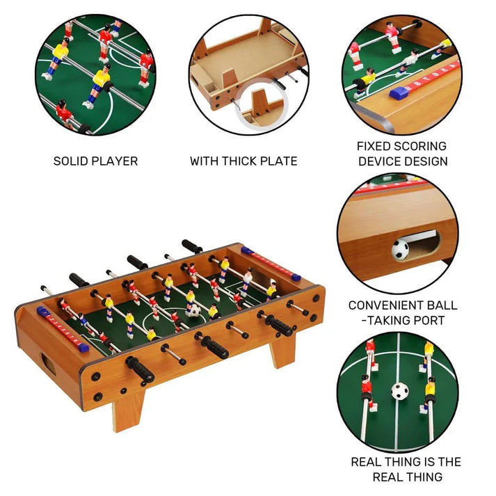 Portable Wooden Mini Table Football Game | Multiplayer Game 