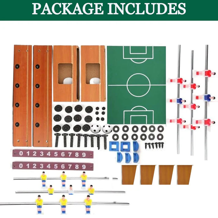 Portable Wooden Mini Table Football Game | Multiplayer Game 