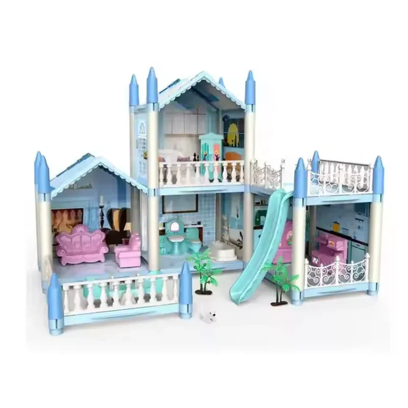4 Rooms Doll House Villa Set | Dream Home DIY Doll house