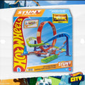 Hot Wheels Speed Powerful Spin Way Track Set with 360° Loop Stunts, High-Speed Launcher & Race Car