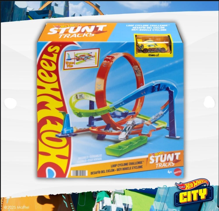 Hot Wheels 360° Loop Stunt Track Set with Launcher
