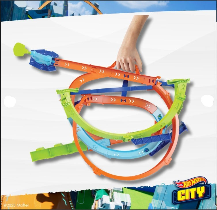 Hot Wheels 360° Loop Stunt Track Set with Launcher