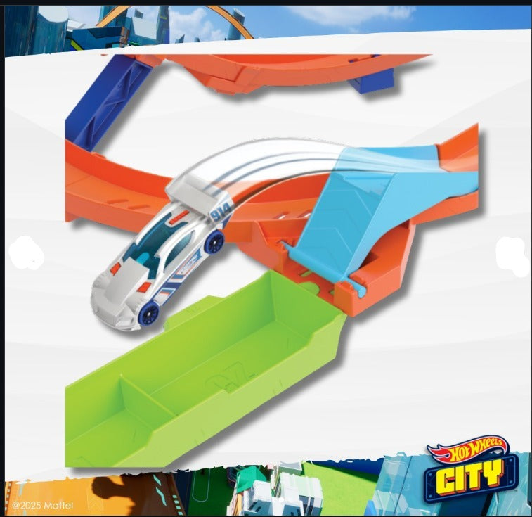 Hot Wheels 360° Loop Stunt Track Set with Launcher