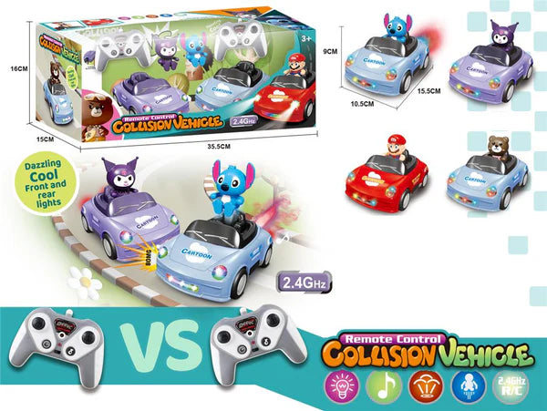 Action-Packed Remote Control Collision Dodging Bumper Cars Set