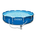 INTEX Beach Side Metal Frame Pool For Kids 12ft x 2ft 6in
