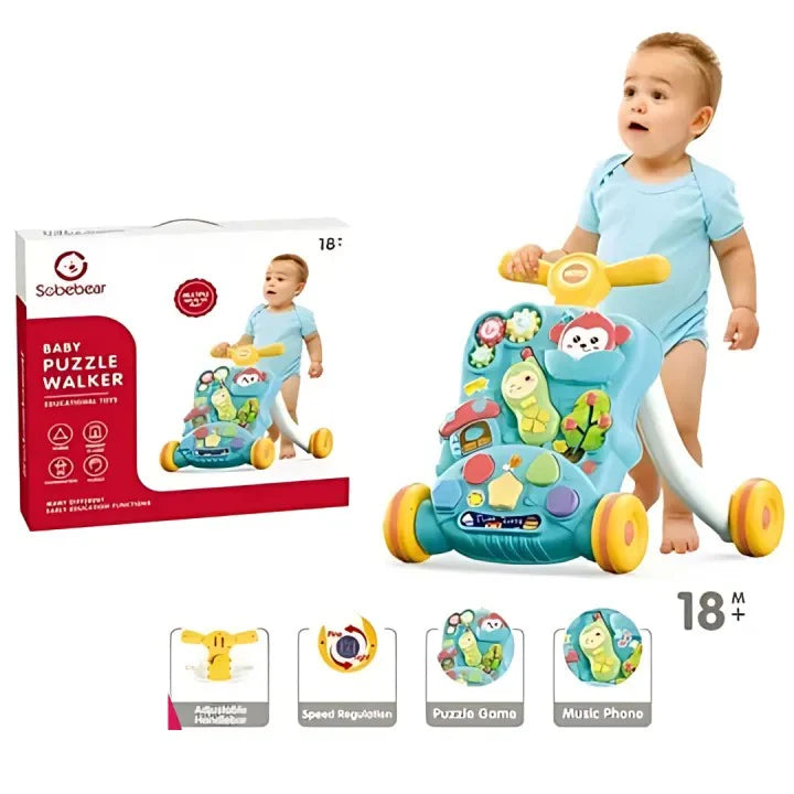 Multiple Activity Baby Puzzle Walker For Early Learning With Sound Effects & Play Features