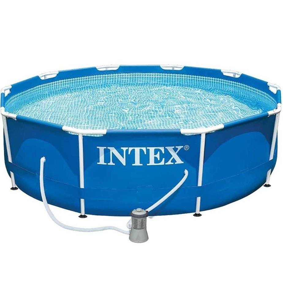 INTEX Round & Deep Metal Frame Pool With Water Filter