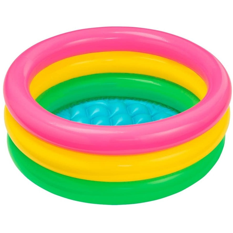 INTEX Inflatable 3 Ring Swimming Pool For Children 2ft x 8.5in
