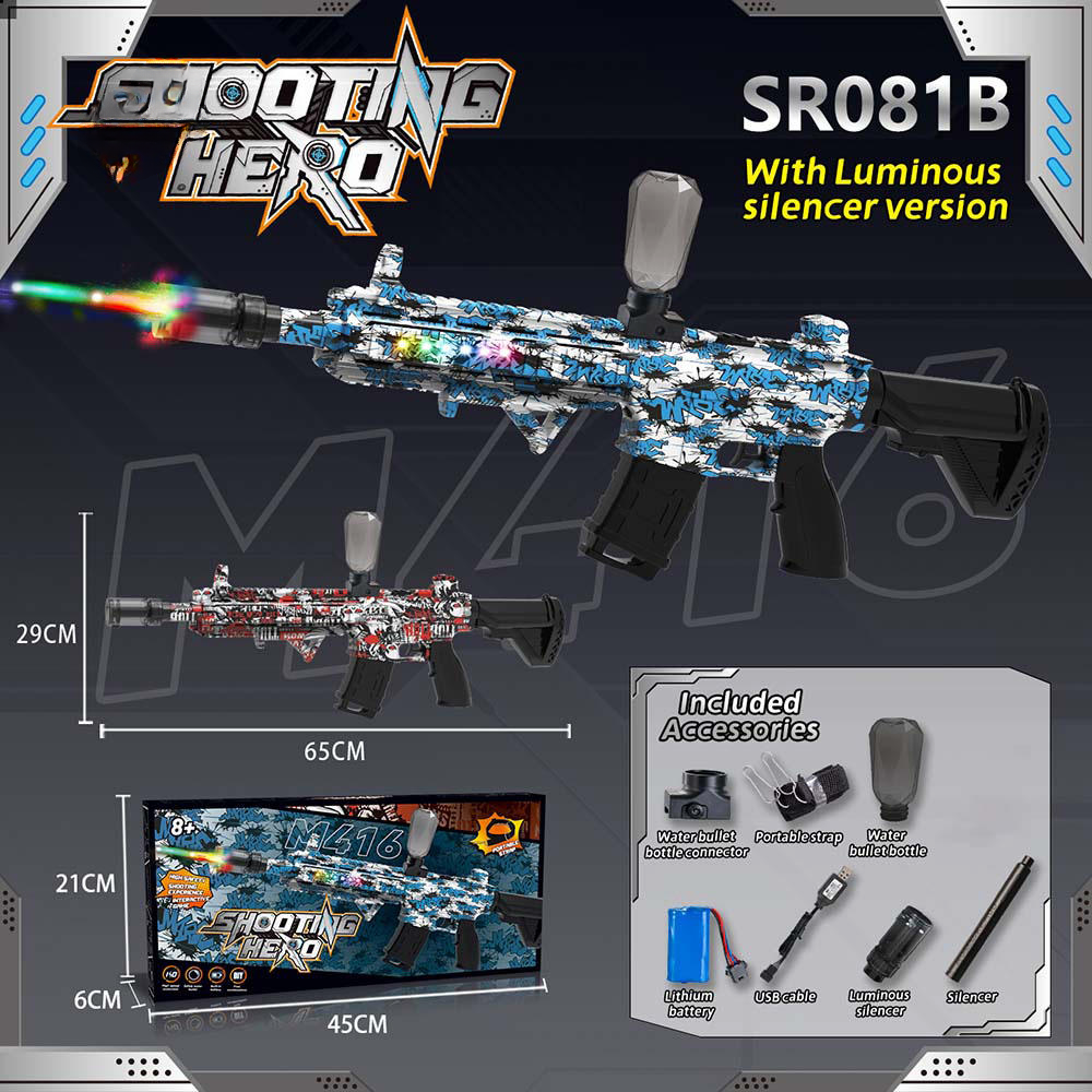 AK47 Electric Gel Blaster Blue Graffiti Edition