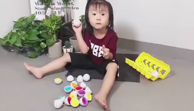 6 Pcs Smart & Shape Matching Eggs Toys For Kids