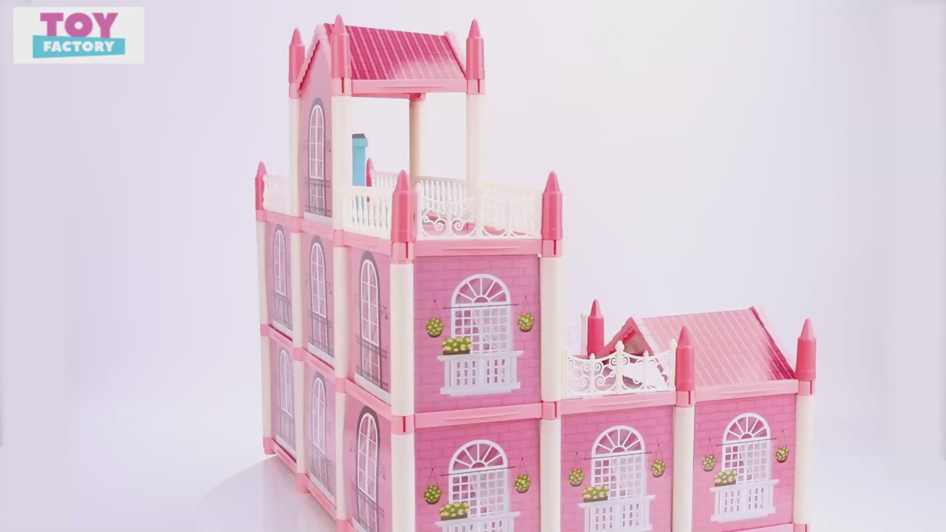 9 Rooms Princess Doll House | 3 Story DIY Play Set for Kids