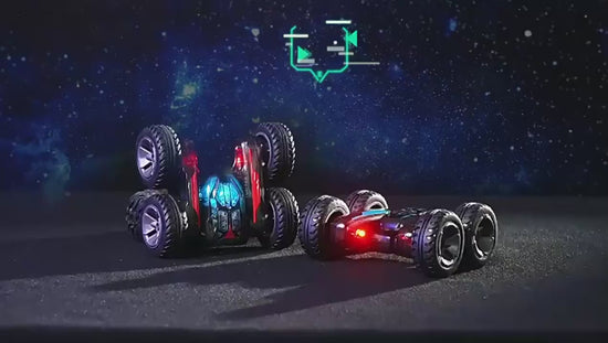 Mini 2.4GHz Remote Control Stunt Car with 360° Flips, LED Lightning Effects & Rechargeable Battery