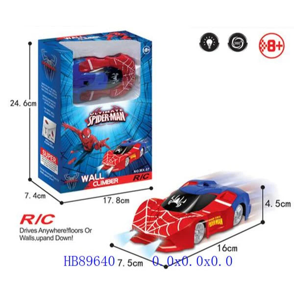 Remote Control SpiderMan 3D World Wall Climber Car