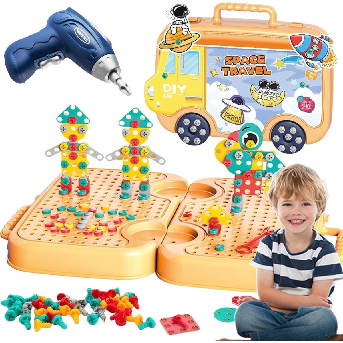 DIY 3D Screw Puzzle Box with Electric Drill