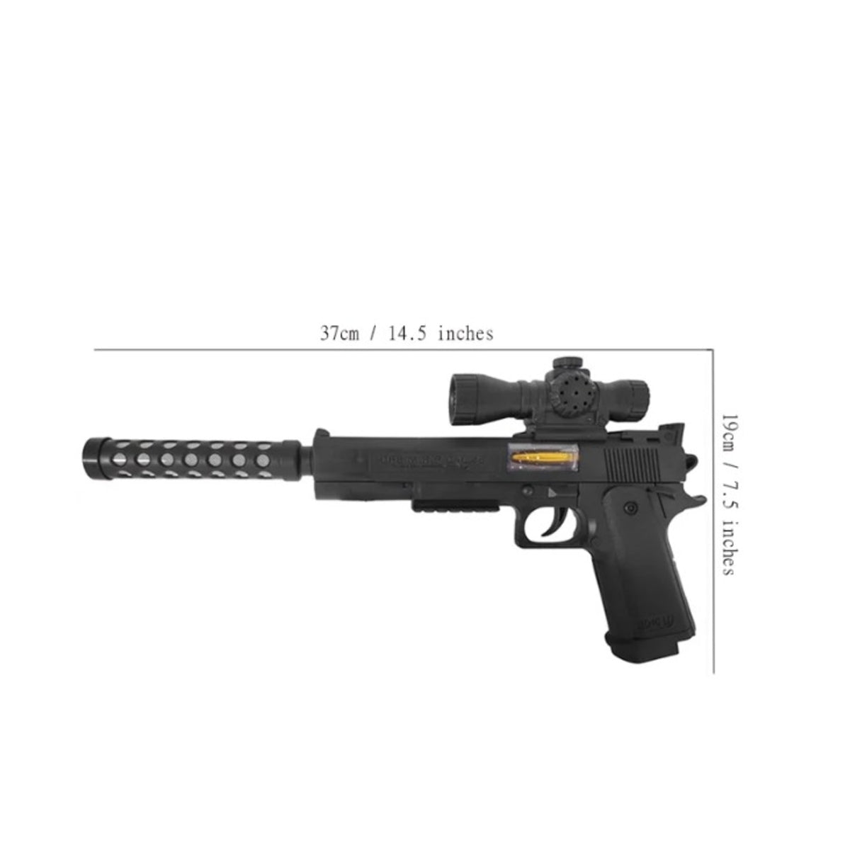 Electric Music Toy Gun with LED Lights & Scope