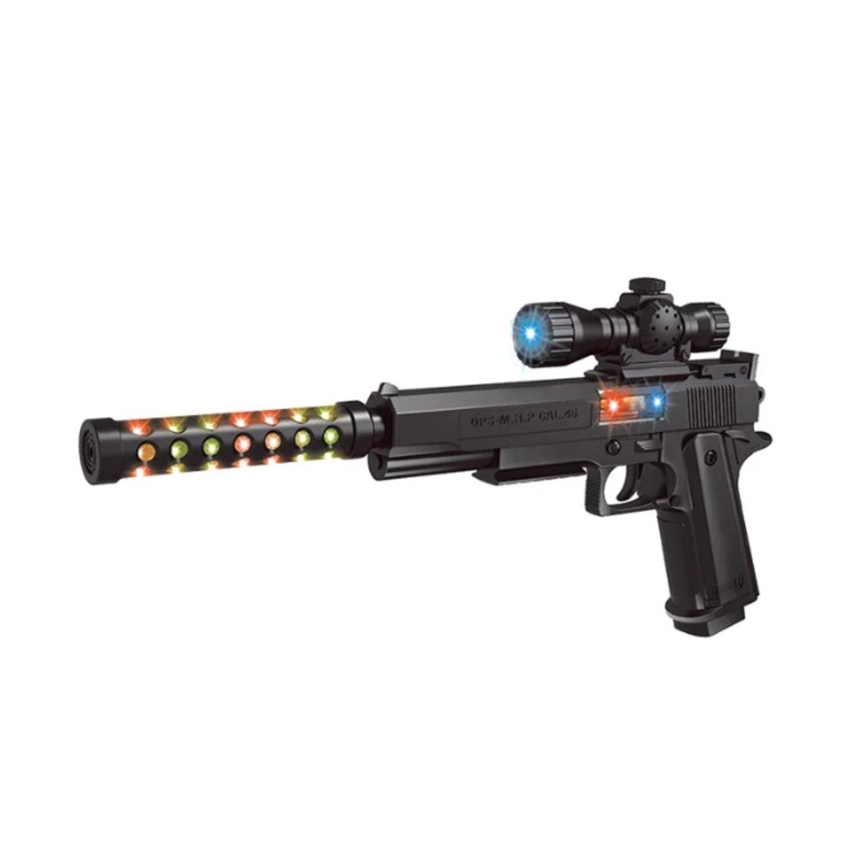 Electric Music Toy Gun with LED Lights & Scope
