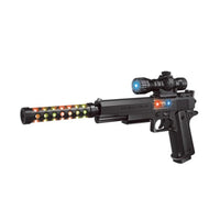 Electric Music Toy Gun with LED Lights & Scope
