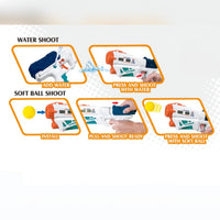 2-in-1 Soft Bullet & Water Gun with Target Pins