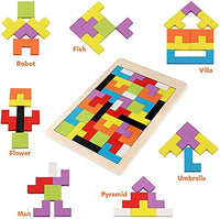 Wooden Tetris Puzzle Board Game For Kids