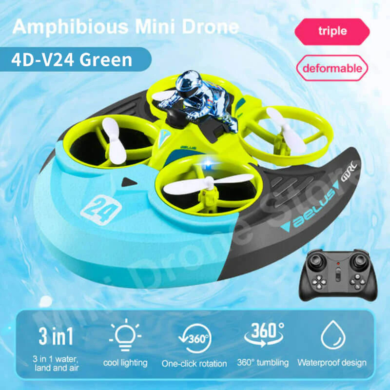 4DRC V24 3-in-1 Drone, Remote Control Car and Boat