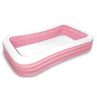 INTEX Pink Rectangular Pool For Kids 10ft x 6ft x 1ft 10in