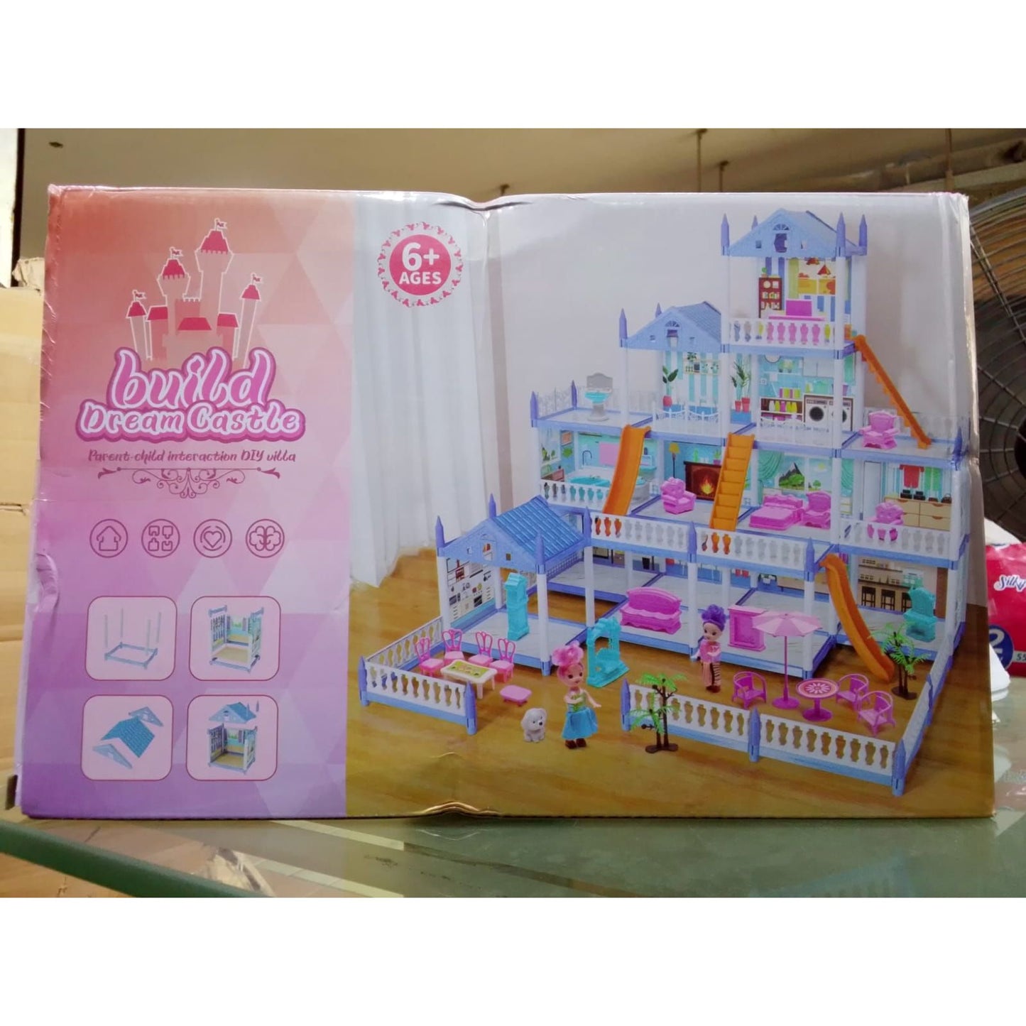 14 Rooms Doll House With LED Lights & Barbie Accessories