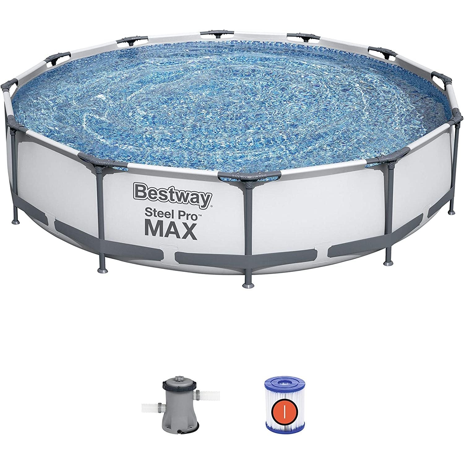 BESTWAY Steel Pro Round Swimming Pool 12ft x 2ft 6in