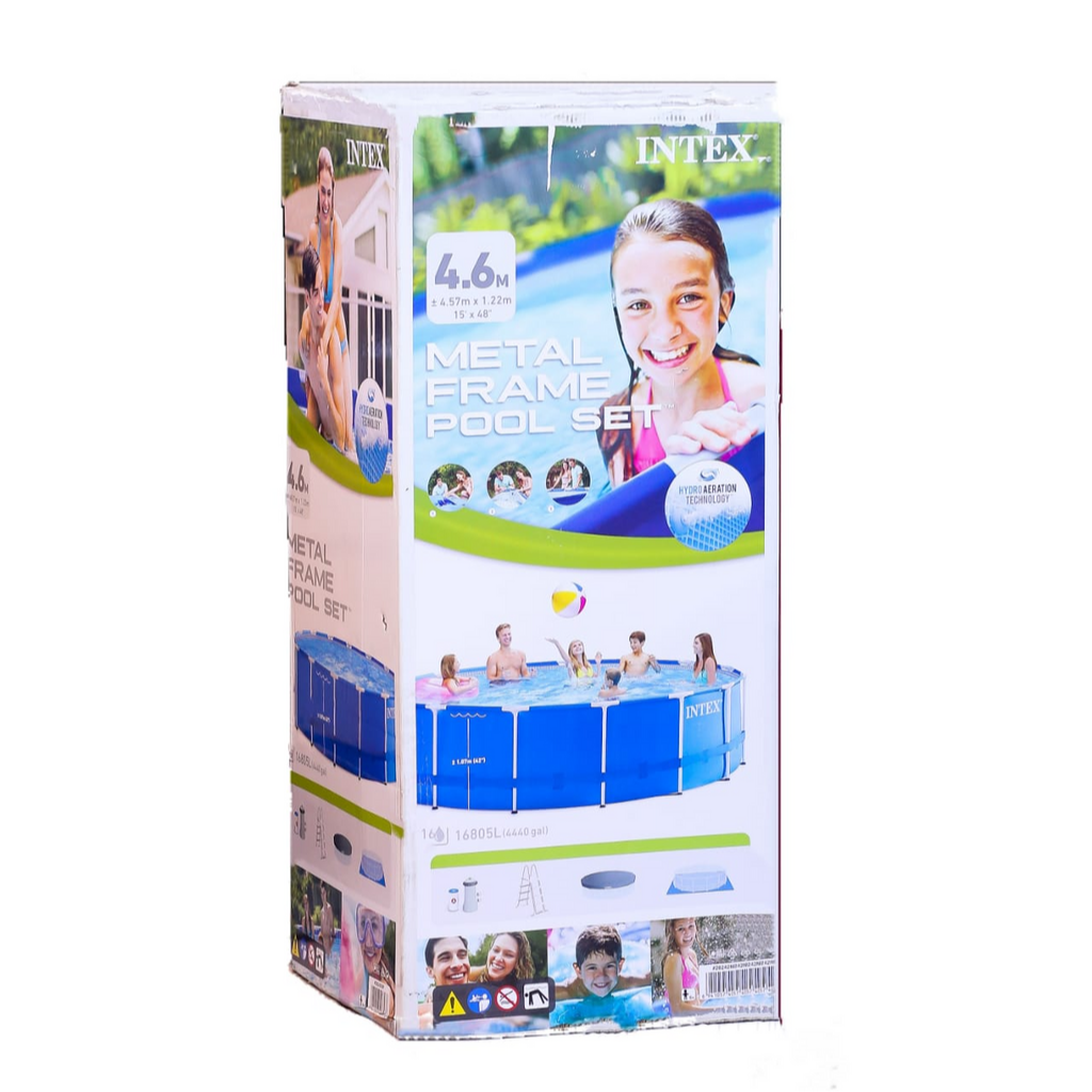INTEX Metal Prism Frame Pool For Children 15ft x 4ft