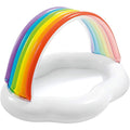 INTEX Inflatable Rainbow Canopy Pool For Babies 4ft 8in x 3ft 11in x 2ft 9in (6in Depth)