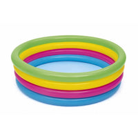BESTWAY Multicolor 4-ring rainbow Swimming Pool for kids 5ft 1in x 1ft 5in