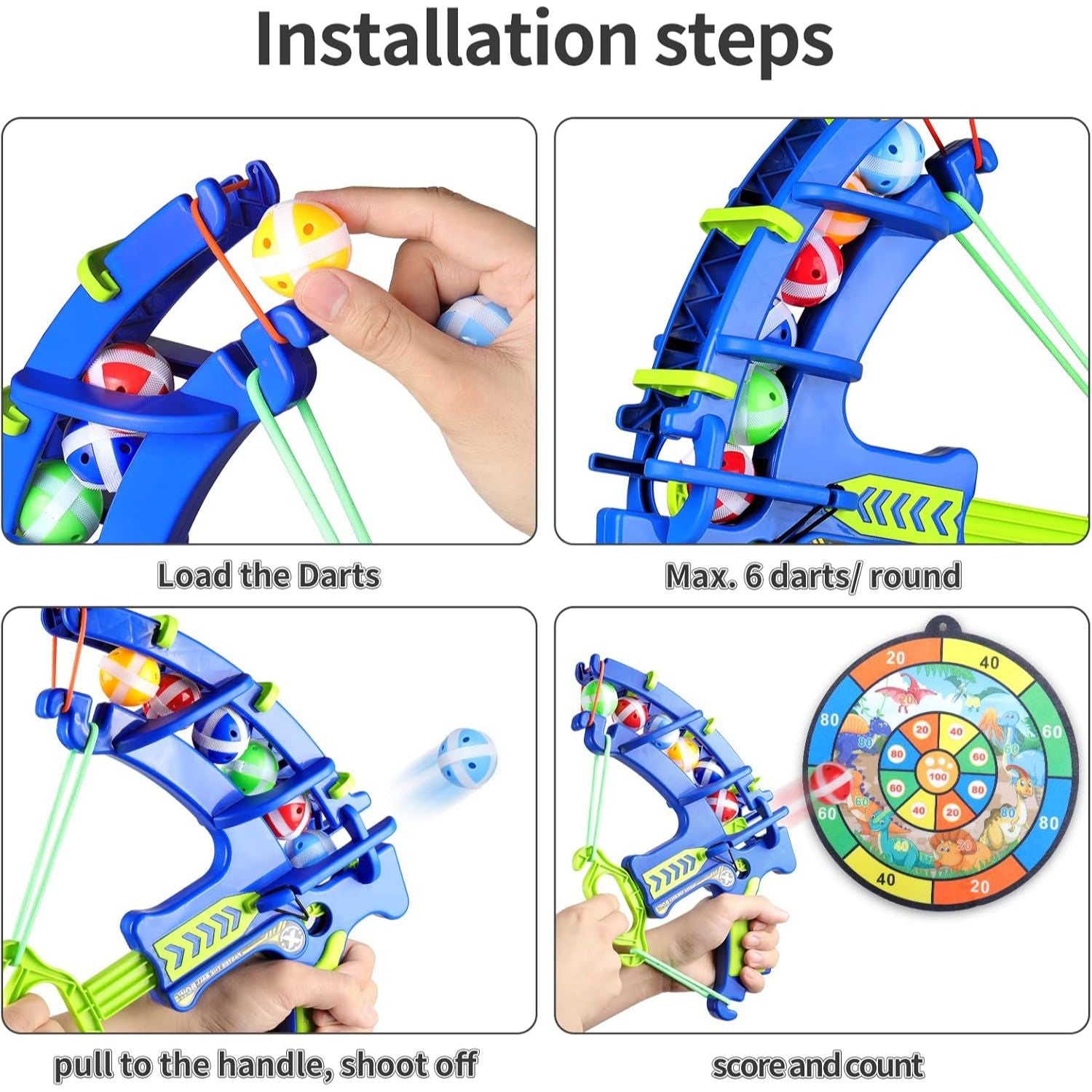 Bow & Archery Toy With Soft & Sticky Balls Shooting Game | Crossbow Toy For Kids