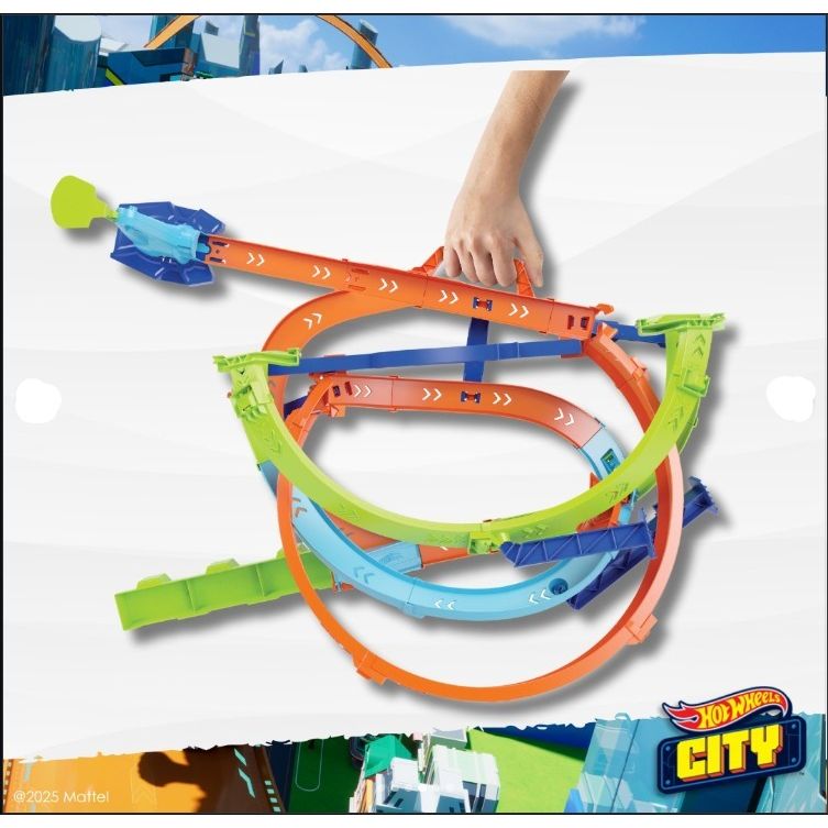 Hot Wheels 360° Loop Stunt Track Set with Launcher