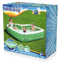 BESTWAY Tropical Family Paradise Swimming Pool For Kids 7ft 7in x 7ft 7in x 20in