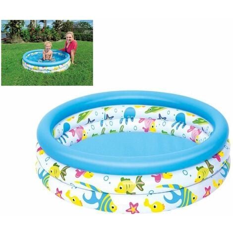 BESTWAY Vinyl Fish printed swimming pool for kids 4ft x 10in – The Toy ...