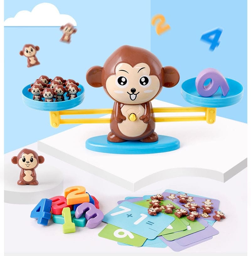 Monkey Balance Game - Interactive Stacking Toy, Fun Focus Training Game for Kids, Colourful Wooden Blocks + Safe Rounded Edges Design, for Preschool Home School Party Birthday Family Night Play Monkey Balance Game - Interactive Stacking Toy, Fun Focus Training Game for Kids, Colourful Wooden Blocks + Safe Rounded Edges Design, for Preschool Home School Party Birthday Family Night Play