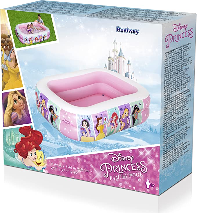BESTWAY Rectangular Soft Edges Princess Pool For Kids