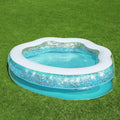 BESTWAY Sparkle Shell Kiddie Pool 4ft 11in x 4ft 2in x 1ft 5in