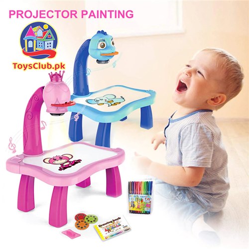 Drawing Projector Table for Kids, Trace and Draw Projector Toy with Light &  Music, Children's Smart Projector Painting Sketcher Board Set, Learning