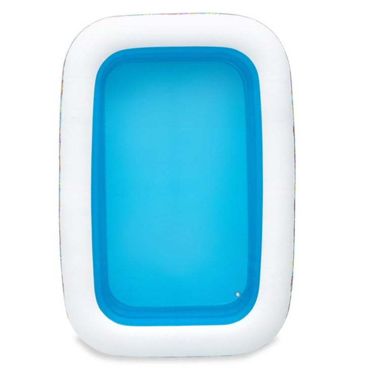 Inflatable Rectangular Pool Scam BESTWAY Happy Flora Rectangular Paddling Pool For kids 7ft 6in x 5ft x ...
